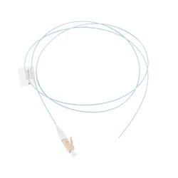 Pigtail de Fibra Óptica LC Simplex, Multimodo OM4 XGLO 50/125, OFNR, Color Aqua, 1 Metro