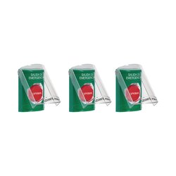 Paquete de 3 Botones con 3 Diferentes Métodos de Activación y 3 Mensajes Diferentes, Color Verde