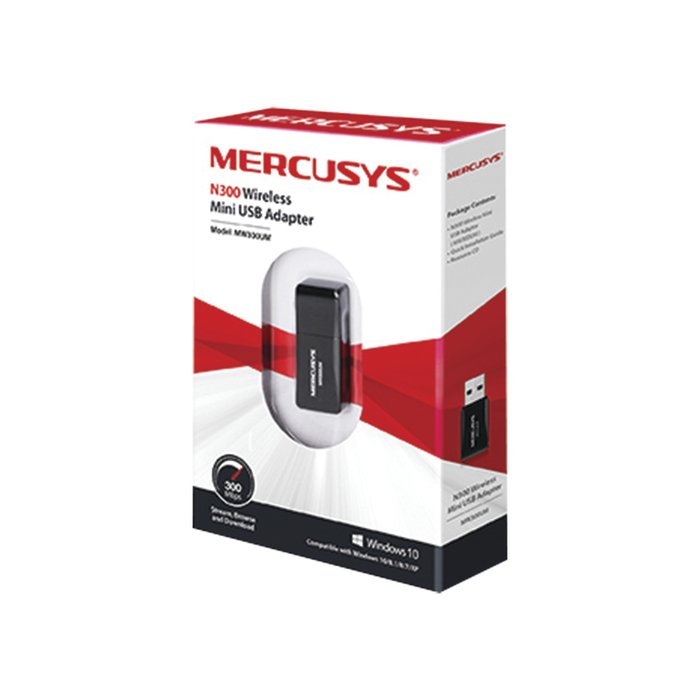Adaptador inalámbrico N USB 2.0 de 300 Mbps 2.4 GHz, 2T2R con 2 antenas internas