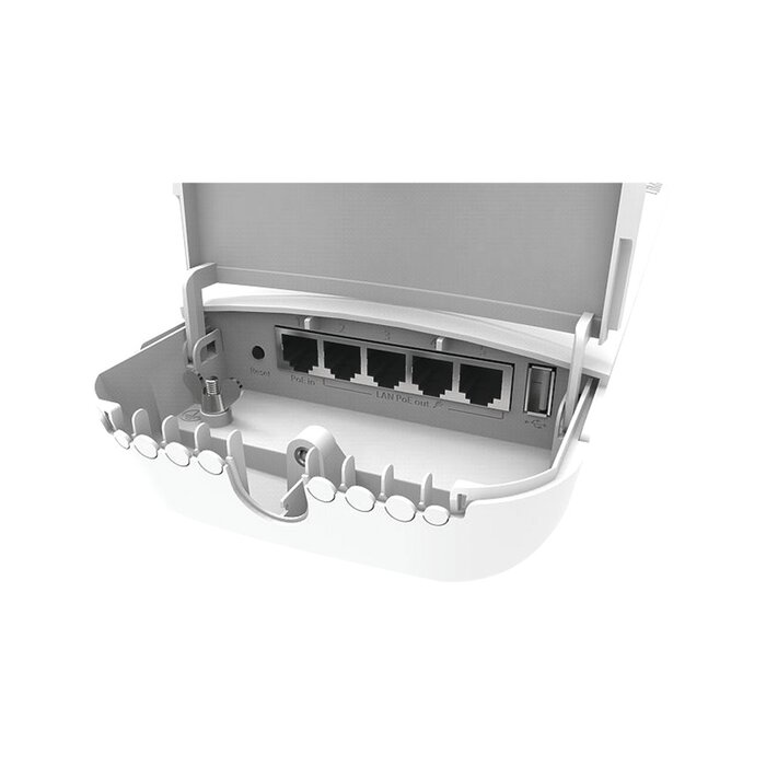(OmniTIK 5 PoE ac) Punto de Acceso Omnidireccional en 5GHz 802.11a/n/ac. "Ahora con 4 Puertos con Salida PoE af/at"