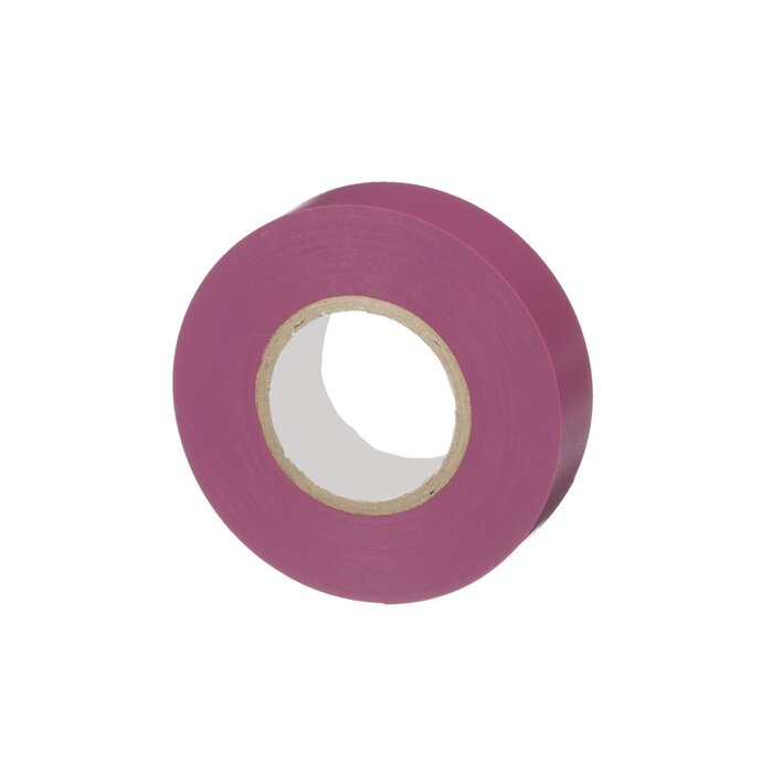 Cinta Eléctrica para Aislar, de PVC, Uso General, Grosor de 0.18mm (7 mil), Ancho de 19mm, y 20.12m de Largo, Color Violeta