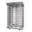 Torniquete Sencillo / Cuerpo Completo / Interior/Exterior / 100% Acero con Pintura Gris / EJE CENTRAL de Acero Inoxidable /Acabado de Lujo / Alto Tráfico