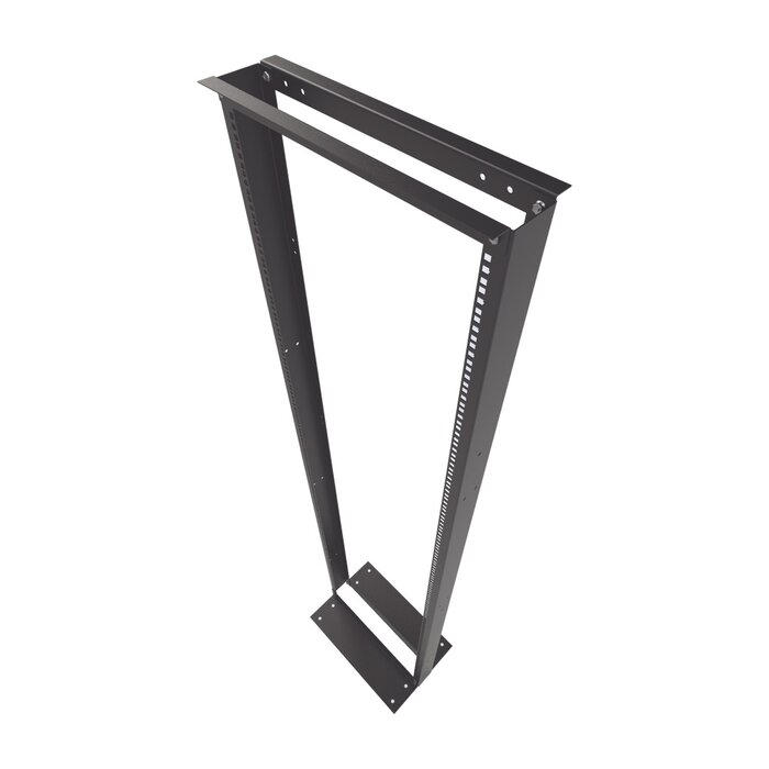 Rack de 2 Postes, Estándar 19", 45 Unidades, Fabricado en Acero, Base "L" para Anclar a Piso.
