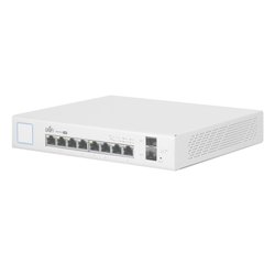 Switch UniFi Administrable de 8 Puertos Gigabit PoE+ 802.3at/af y PoE Pasivo 24V.