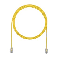 Cable de Parcheo TX6, UTP Cat6, Diámetro Reducido (28AWG), Color Amarillo, 10ft