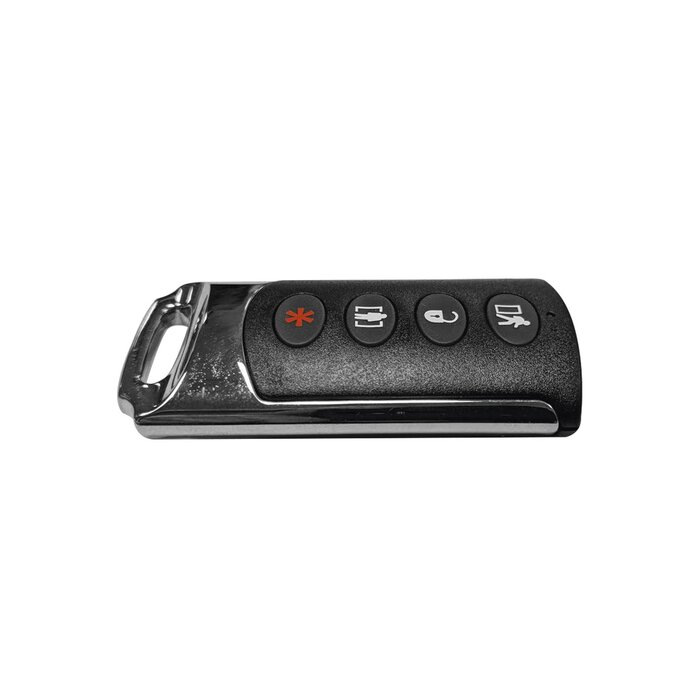 LLavero remoto de 4 Botones de uso rudo ideal para Armado total/parcial/desarmado/pánico. Duracion de Batería hasta 5 años.