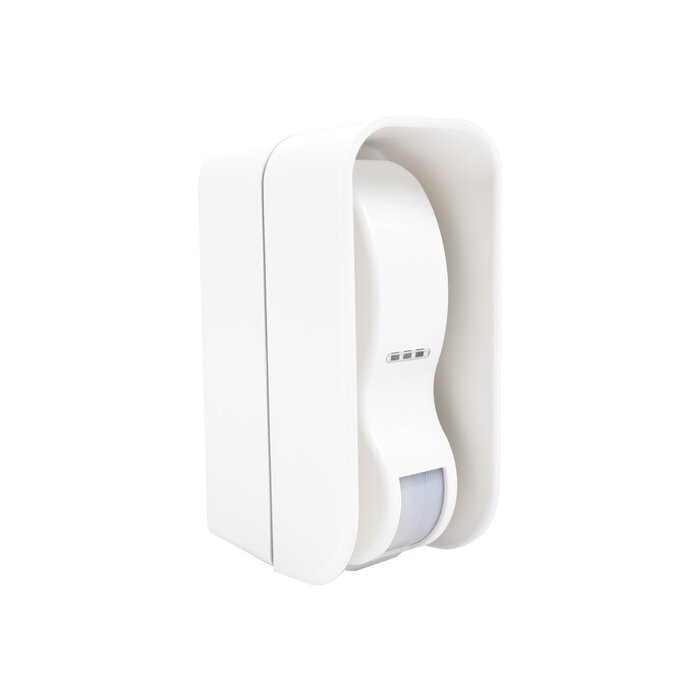 Sensor de Movimiento Tipo Cortina / 100 % Exterior / Alimentado por baterias / Doble tecnologia MW & PIR / Compatible con cualquier panel de alarma