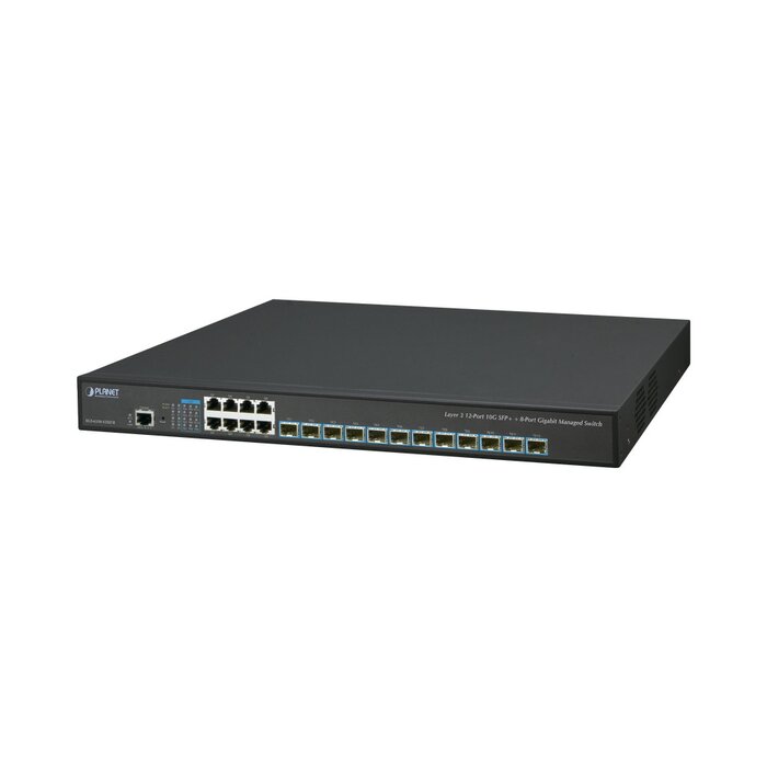 Switch Administrable Layer 3 12-Puertos 10G SFP+, 8-Puertos 10/100/1000T C/Fuente Redundante AC