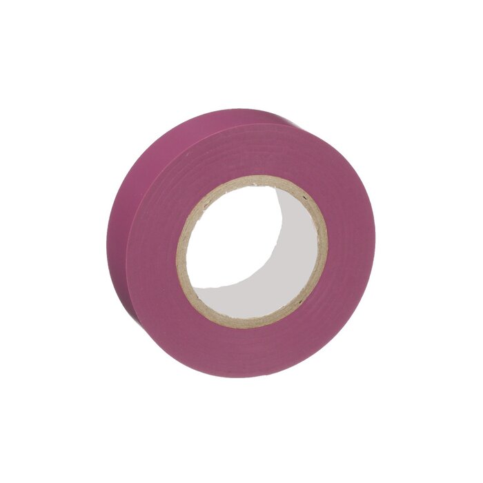 Cinta Eléctrica para Aislar, de PVC, Uso General, Grosor de 0.18mm (7 mil), Ancho de 19mm, y 20.12m de Largo, Color Violeta