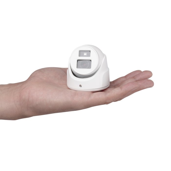 Ultra Mini Turret TURBO 1080p / Gran Angular / Lente 2.8 mm / 20 mts IR EXIR / Exterior IP67 / 4 Tecnologías (TVI / AHD / CVBS) / dWDR