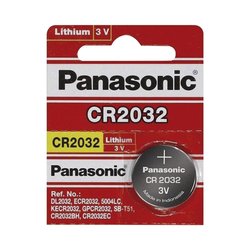 Batería de litio CR2032 de 3 V @ 225 mAh