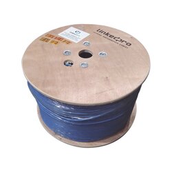 Bobina de 1000 Metros Cable Cat6+ CALIBRE 23 ALTO DESEMPEÑO, ETL,UL, con garantía de por vida, color azul, super flexible, de 1000 metros, para aplicaciones de CCTV, video HD, y redes de datos.