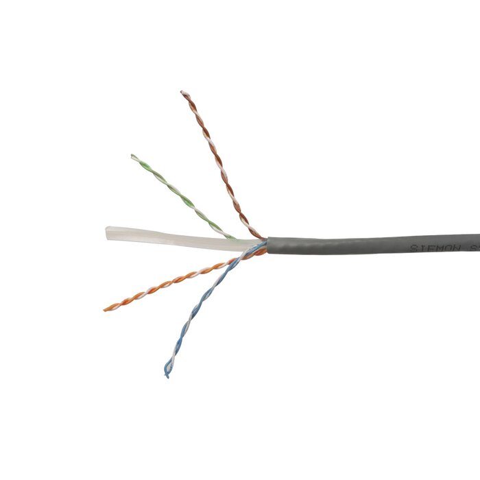 Bobina de Cable UTP Reelex, de 4 pares, Desempeño Cat6, PVC (CM), Color Gris, 24 AWG, 305m