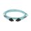 Jumper de Fibra Optica Multimodo 50/125 OM3, LC-LC Duplex, OFNR (Riser), Color Aqua, 2 Metros