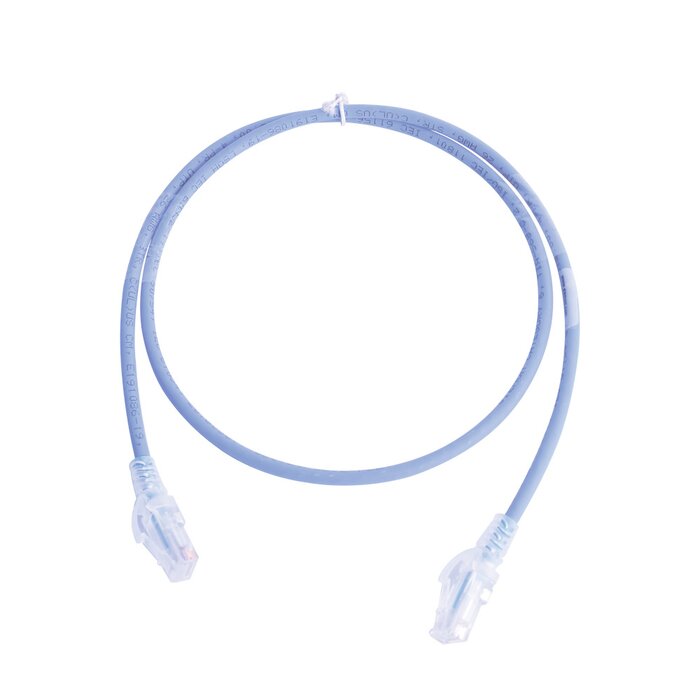 Patch Cord MC6 Modular Cat6 UTP, CM/LS0H, 3ft, Color Azul, Versión Bulk (Sin Empaque Individual)