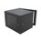 Gabinete Abatible de Pared (Con Marco Trasero) con Rack 19" de 9 Unidades. Ventana de Cristal Templado.