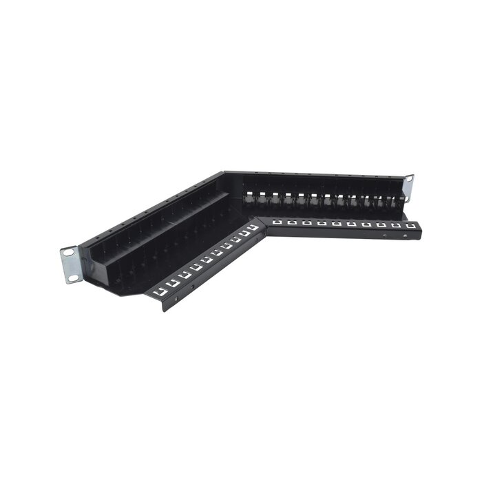 Patch Panel Z-MAX, Categoria 6A, Blindado, de 24 puertos, Angulado, 1UR