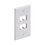 Placa de Pared Vertical Clásica, Salida Para 4 Puertos Mini-Com, Color Blanco