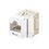 Conector Jack Estilo 110 (de Impacto), Tipo Keystone, Categoría 5e, de 8 posiciones y 8 cables, Color Blanco mate
