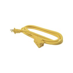 Extension electrica uso rudo 127vca l-n 2m 3 tomas 10A max