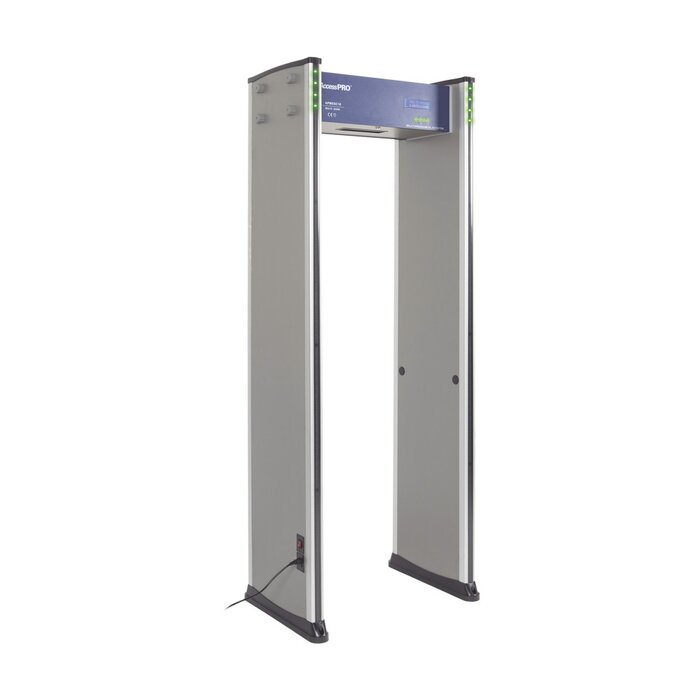 Detector de Metales de 18 zonas/ Uso en Interior/Programación con Control Remoto / Contador de Personas