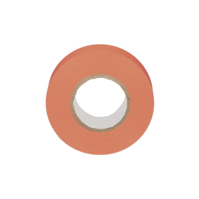Cinta Eléctrica para Aislar, de PVC, Uso General, Grosor de 0.18mm (7 mil), Ancho de 19mm, y 20.12m de Largo, Color Naranja