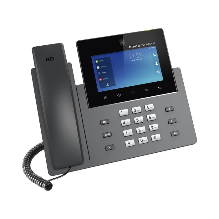 Videoteléfono IP pantalla táctil con android de 16 líneas, doble puerto Gigabit, PoE/PoE+
