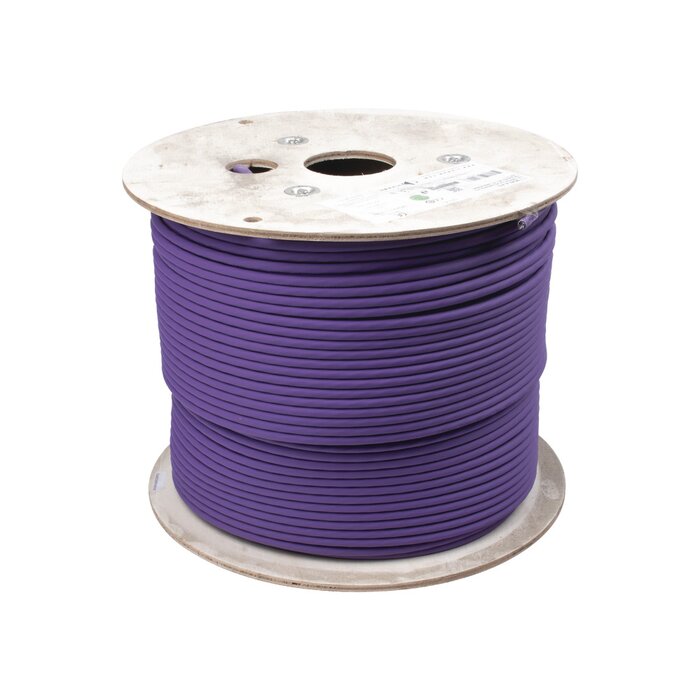 Bobina de Cable U/UTP de 4 pares, Z-MAX, Cat6A, Soporte de Aplicaciones 10GBase-T, LS0H, Color Violeta, 305m