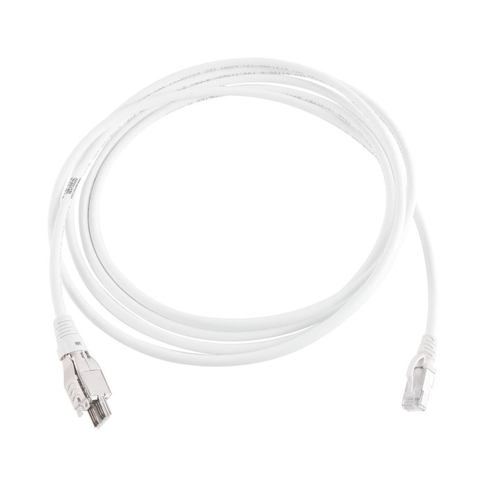 Patch Cord TERA Cat6A 1/10G Ethernet, de 4 pares y conector modular, LS0H, Color Marfil, 3m