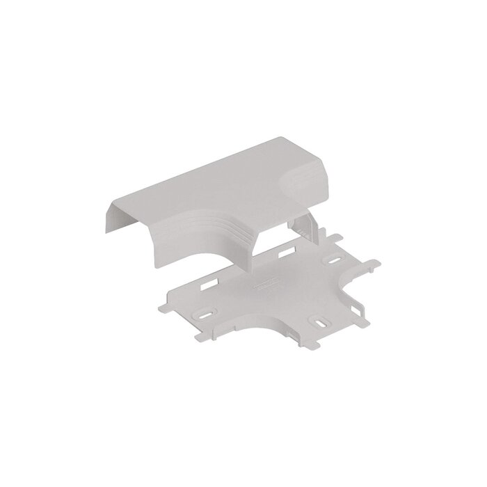 Accesorio en "T", para uso con canaleta T45, Material PVC Rígido, Color Blanco Mate