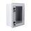 Gabinete de Poliéster IP66 Puerta Transparente, Uso en Intemperie (400 x 500 x 200 mm) con Placa Trasera Interior (Incluye Chapa y Llave).