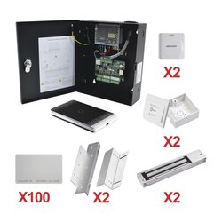 Kit de Control de Acceso con TARJETA para 2 Puertas / TODO INCLUIDO / Software IVMS4200 incluido