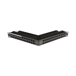 Patch Panel Z-MAX Categoría 6A, Blindado, de 48 puertos, Angulado, 1UR