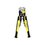 Pinza multifuncional Pelacables, con terminal de pestaña, prensado automático de color amarillo.