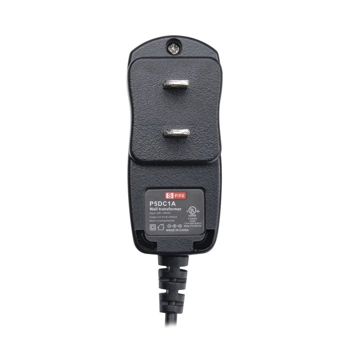 Fuente de poder de 5 Vcd regulado @ 1A; UL; Voltaje de entrada de 100-240 Vca