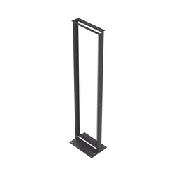 Rack de 2 Postes, Estándar 19", 45 Unidades, Fabricado en Acero, Base "L" para Anclar a Piso.