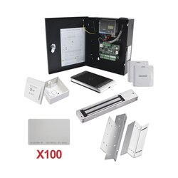 Kit de Control de Acceso con TARJETA para 1 Puerta con lector de Entrada y Salida / TODO INCLUIDO / Software IVMS4200 incluido