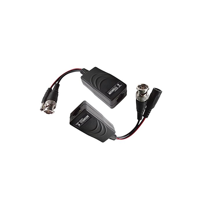 Kit de transceptores activos con conector para alimentación (12V/24VCD/AC) TurboHD para aplicaciones de video por UTP Cat5e/6 en HD