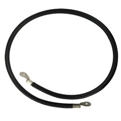 Cable para baterías, 1 m, negro, calibre 2 AWG con terminales de ojo en ambos extremos