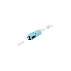 Conector de Fibra Óptica pre-pulido LightBow SC Simplex, multimodo 50/125 (OM3/OM4), re-terminable, color Aqua