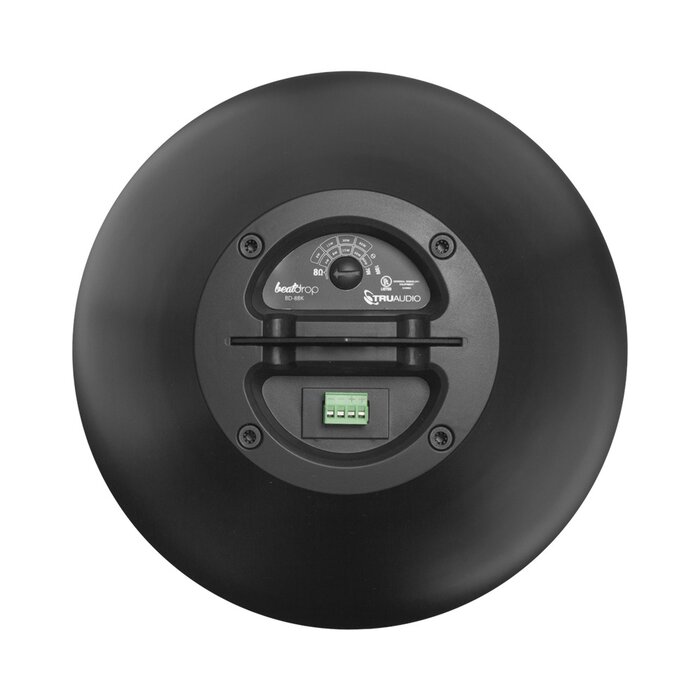 Beat Drop Altavoz colgante comercial de 8 in con kit colgante Gripple. 70v | 100v | 8 Ohms, 5-125 Watts, Negro
