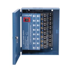 Fuente de poder profesional HEAVY DUTY de 11 - 15 Vcd @ 20 Amper, para 16 cámaras, con voltaje de entrada de: 110-220 Vca / Compatible con cámaras 4K