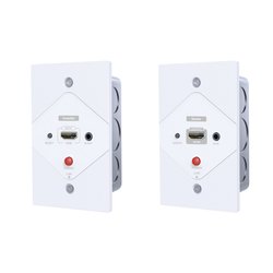 Placa de pared de extensión HDMI sobre Cat6 a 40 metros, con control IR, compatible con HDCP.