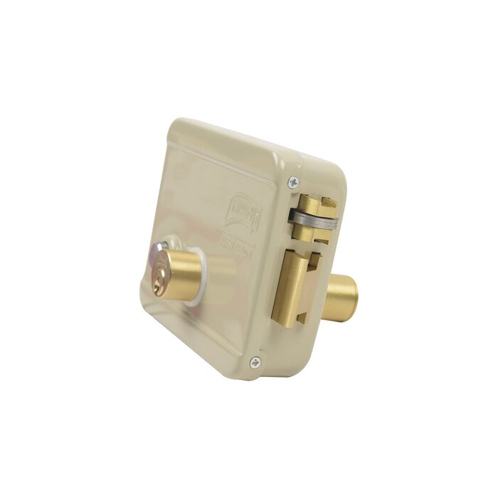 Cerradura Eléctrica / Incluye Llave / Derecha/ Con Botón integrado /Exterior