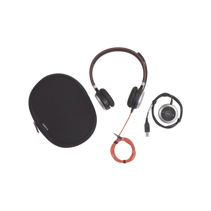 Jabra Evolve 40 Duo con Conexión USB / 3.5 mm, indicador de ocupado y cancelación de ruido pasiva (6399-823-109)
