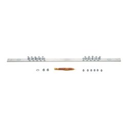 Barra Colectora de Conexión a Tierra, Para Rack de 19", Con 20 Orificios Para Conexión Rápida de Equipos, Incluye 20 Tornillos # 12-24 x 1/2" Instalados