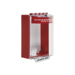 Cubierta Universal Transparente con Espaciador, Texto de Incendio en Español