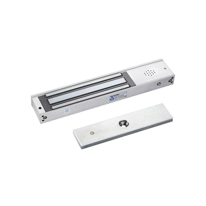 Chapa magnética 600Lb con Buzzer de alarma de puerta abierta / LED indicador de estado / Sensor de estado de placa/ Libre de Magnetismo Residual