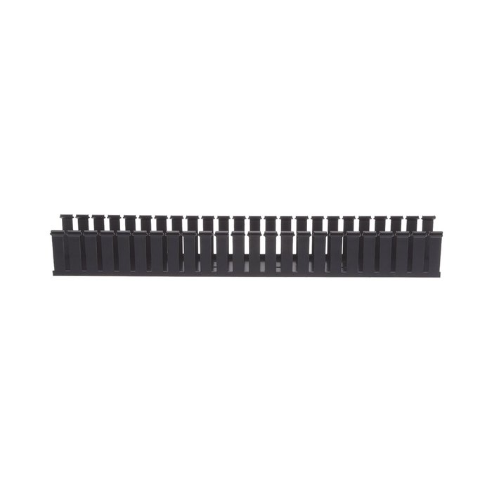 Canaleta Ranurada de PVC sin Tapa, 3 in de Ancho, 3 in de Alto y 1828.8 mm de Largo, Color Negro