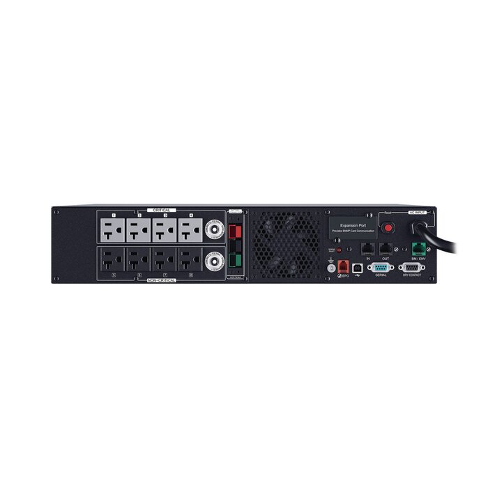 UPS de 2200 VA/2200 W, Topología Línea Interactiva, Entrada 120 Vca NEMA L5-30P, Onda Senoidal Pura, Torre o Rack 2 UR, Con 8 Tomas NEMA 5-20R